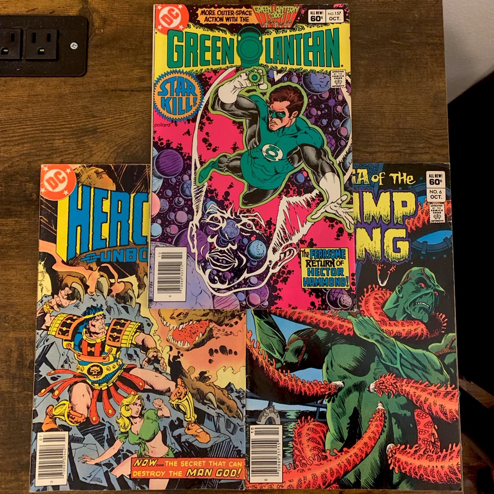 Original DC Green Lantern, Hercules & The Saga of the Swamp Thing Comic Book Set